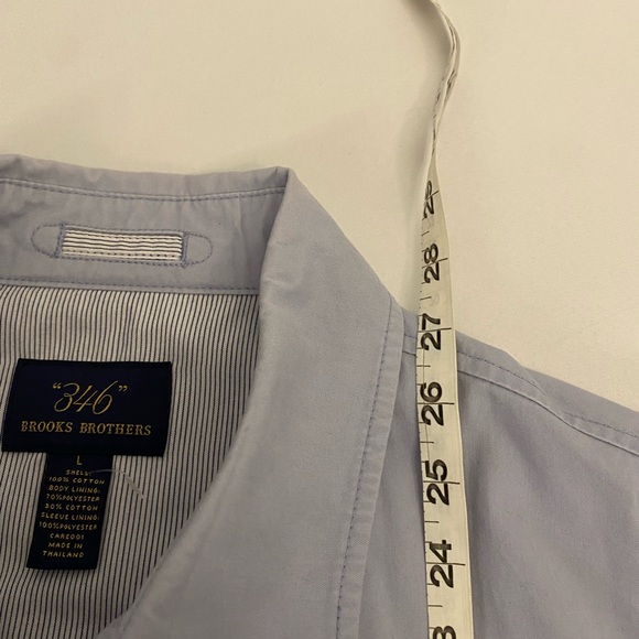 Authentic Beautiful Mens Brooks Brothers 346 bomber jacket zip up blue Large L - Picture 12 of 14